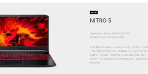 宏碁推出Nitro 5游戏本：搭载Tiger Lake-H35处理器