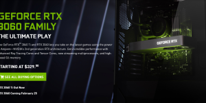 英伟达官宣：RTX 3060将于2月25日正式上市